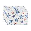 Nuevo mantel individual con estampado de estrellas de mar para el hogar, la sala de estar, la mesa de la cocina, tapete aislante decorativo, tapete de lino transfronterizo, venta al por mayor