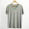 Camiseta de Modal para Hombre Verano Cuello en V Manga Corta Delgada Casual Color Sólido Top Primer versión suelta de un pelo