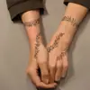 Nuevo Pegatina de Tatuaje de Henna Transfronterizo Tótem de Mimbre Negro Dorso de la Mano Impermeable Femenina Desechable Temporal