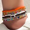 Estilo Férias de Praia Primavera e Verão Pequena Flor Amor Franja Contas de Arroz Empilhadas para Usar Peça Múltipla Moda para os Pés Retrô Acessórios para os Pés Multiestilo