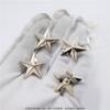 Molde abierto dije único personalizado estrella de cinco puntas 25 mm aleación de zinc pie en forma de U manual DIY galvanoplastia accesorios tridimensionales