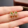 Aretes Transfronterizos de Esmeralda Natural para Mujer, Accesorios de Nicho de Alta Gama, Joyería de Plata 925, Fábrica de Moda 3*3