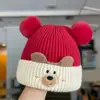 Gorro de Punto de Lana para Niños Niña Niño Bufanda para el Cuello Otoño e Invierno Gorro con Capucha de una Pieza Cortavientos Protección para los Oídos Suéter Cálido