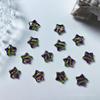 Accesorios para uñas de estrella de cristal tallado en nicho, simples, dulces y geniales, con rayas de cinco puntas, de resina.