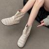 Sandalias Zuecos Casuales Estilo Coreano Cortos Calados 2025 Nueva Moda Versátiles Transpirables Planos Botas Birkenstock Botines Cortos