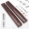 Regla de caligrafía de mano Liupintang hecha de madera maciza, pisapapeles de madera de catalpa negra para escribir caracteres chinos y pintura tradicional