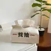 Caja de pañuelos de trigo al por mayor * caja de pañuelos de escritorio de tela personalizada caja de pañuelos para dormitorio sala de estar caja de servilletas oficina