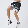 Shorts de Basquete Americanos Atacado, Calças Capris, Malha Abaixo do Joelho, Calças Esportivas e de Lazer Tendência High Street Masculinas e Femininas, Tendência Nacional