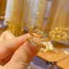 Anel Mobius banhado a ouro vietnamita com símbolo do infinito, anel ajustável, presente para o Festival Qixi, atacado de joias