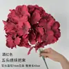 Nueva Boda China Roja Rama Única Flor Artificial Rojo Vino Tinto Granate Flor Decorativa para Guía de Camino Salón de Bodas Flor Artificial