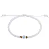 Pulsera Nueva de Cristal para Arroz Tejida a Mano Ojo del Diablo con Cuentas de Ojo Esmaltado para Mujeres