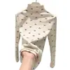 H578 Elegante Camiseta Básica de Cuello Alto Parcial Ajustada con Lazo y Estampado Floral de Manga Larga para Mujer, Directo del Fabricante