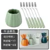 Jarra de Almacenamiento para Tenedores de Fruta de Cerámica, Cuchara de Postre de Acero Inoxidable para el Hogar, Juego de Alto Valor Estético, Decoración de Tenedor Pequeño