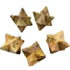 Venta Caliente Transfronteriza Adornos de Piedra de Cristal Natural Merkaba 25*25mm Cuadrado Satélite Piedra Desnuda Accesorios para Joyería DIY