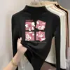 Y2487# camiseta de veludo de manga comprida para meninas primavera e outono nova tendência camiseta básica infantil camiseta casual casaco roupas infantis tendência