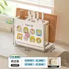 Almacenamiento de cuchillos de cocina 5 en 1 portacuchillos palillos multifuncionales tabla de cortar organizador de cuchillos para tapas de ollas integrado