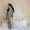 Pijama Infantil para Niños y Niñas, Nuevo Estilo Otoño, Set de Ropa Interior de Dibujos Animados Clase A, Ropa de Casa Elástica de Lana para Bebé 280g