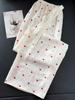 Pantalones de Pijama de Algodón Suave con Dibujos Animados para Usar al Aire Libre, Ropa de Casa Holgada, Delgada, Estampada, Lindos, Estilo Coreano, con Tacto de Algodón