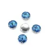 Rhinestone de Garra cosido a mano en forma de D para Satélite Montura K Blanca con Agujero Vidrio Accesorios de Ropa DIY Materiales Hechos a Mano para Vestido de Boda