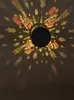 Luz de Pared Solar para Exteriores Lámpara de Proyección Mandala Luz de Jardín Impermeable para Exteriores Luz de Pared Navideña Proyección de Muñeco de Nieve Luz de Pared