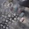 Adesivos de Arte para Unhas Tomoni Crystal Diamond Populares Ins Inverno Cor Pura Adesivos de Unhas Suéter Coisas Pequenas Acessórios de Arte para Unhas Adesivos