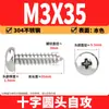 Tornillos Autorroscantes Phillips Cabeza de Lenteja de Acero Inoxidable 304 Clavos Autorroscantes Cabeza de Lenteja PA Tornillos de Rosca para Madera M1M2M3M4M5-M8