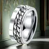 Anel de aço inoxidável feminino joias atacado que não desbota estilo ins nicho viking anel de aço titânio anel liso masculino moda