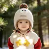 Gorro de Invierno para Niños con Protección para las Orejas, Engrosado y Cálido, Tejido a Mano a Prueba de Viento Estilo Coreano Gorro de Bebé para Niños