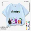 Camiseta de Manga Curta de Verão 2026 Pikmin para Meninos e Meninas, Blusa Fofa e Versátil Respirável para Crianças Maiores