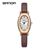 Reloj de Mujer Ofns Más Vendido de Alto Valor, Elegante Reloj de Cuarzo Ovalado Retro para Mujer con Esfera de Nácar, Pequeño Reloj Verde Impermeable
