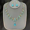 Joyas nupciales transfronterizas, joyas de boda, accesorios para vestido de novia de dos piezas, pendientes de perlas de diamantes de imitación, collar, traje para mujer