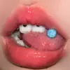 Unha de acrílico para língua com pó de pérola e esfera, argola de aço inoxidável para língua, joia nova para piercing em estoque, vendas diretas da fábrica no atacado