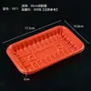 Bandeja desechable para alimentos frescos, caja de embalaje para frutas, verduras y carne de cerdo, bandeja de plástico para alimentos de supermercado, amarilla, una pieza