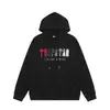 Sudadera con capucha de forro polar para hombre y mujer, sudaderas bordadas de alta calle europeas y americanas de moda Trapstar para dropshipping transfronterizo