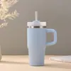Copo de Carro 14oz Copo com Alça Copo Portátil de Carro com Canudo Copo de Gelo Copo Térmico Copo de Água 304 Portátil