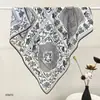 Novedades en Stock: Pañuelo Cuadrado de Algodón de Seda Estampado de 70 cm con Patrón Floral Francés Vintage, Chal Pequeño Delgado, Disponible al por Mayor