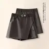 Calça Saia Curta Feminina de Cintura Alta Emagrecedora Versátil com Bolsos Cargo Casual Solta Roupa Externa Tendência Outono 2026