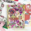 Dado Gato Lindo Cuaderno A5 Encuadernado en Cuero Páginas a Todo Color Cuaderno de PU Estudiante Alta Calidad Impresión de Dibujos Animados Diario