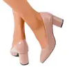 Zapatos de Tacón Alto de Cuero sin Cordones Puntiagudos Estilo Nuevo Invierno 2025 Directo del Fabricante para Exportación Zapatos para Mujer Transfronterizos