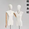Estilo K de Modelo Feminino de Corpo Plano Meio-Corpo Peito Plano Peito Pequeno Loja de Roupas Manequim de Exibição Suporte de Exibição de Vitrine Adereço Manequim