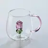 Caneca de Água Animal Estéreo Personalizável Caneca de Café Caneca Fofa para Escritório Copo de Vidro de Alto Borossilicato