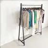 Perchero para ropa de mujer estante de exhibición para tienda de ropa estantería de exhibición de pie combinación de estantería tipo isla de hierro forjado