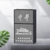 Encendedor Recargable Estuche para Cigarrillos Integrado A prueba de Viento Paquete Completo de 20 Piezas Tapa abatible Plástico Resistente a la Compresión y la Humedad Encendedor de Cigarrillos para Hombre Humedad