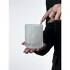 Taza Creativa para Uso Doméstico con Patrón de Árbol, Vaso de Vidrio Estéticamente Agradable y de Alto Valor, Vaso de Agua Escarchado Simple y Fresco Estilo Bosque, Estilo Ins