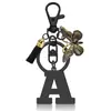 Chaveiro de Aço Inoxidável com Pingentes de 26 Letras, Acessórios para Bolsa, Pingente de Chaveiro, Joias Estilo Coreano com Pingente de Gotejamento de Óleo Atacado