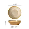 Juego de plato y tazón vintage, tazón especial de forma irregular grande y mediano, vajilla de cerámica de horno japonés, creativo, plato para bistec de hotel al por mayor