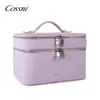 Fábrica de Necessaire com Padrão de Couro Estilo Europeu e Americano Grande Capacidade Portátil Bolsa de Armazenamento para Artigos de Higiene Pessoal Bolsa Quadrada Pequena de PU Estojo de Maquiagem Personalizado