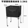 Carro de Voleibol de Aleación de Aluminio Cesta de Almacenamiento para Baloncesto Voleibol Fútbol Carro de Voleibol Plegable Carro de Voleibol de Acero Inoxidable Almacenamiento