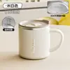 Taza de Acero Inoxidable 304, Sellada y a Prueba de Fugas, Taza de Té con Tapa, Vaso para Beber, Taza de Café Grande para Oficina