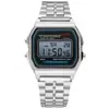 Comércio Exterior Popular Relógio Digital LED Wr F91W Pulseira de Aço A159 Estilo Harajuku Relógio de Moda Relógio Digital Multifuncional